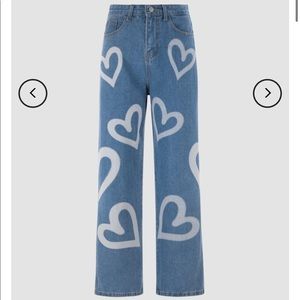 Heart straight jeans